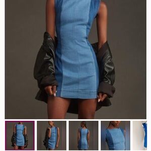 Anthropologie Blue Denim Mini Dress